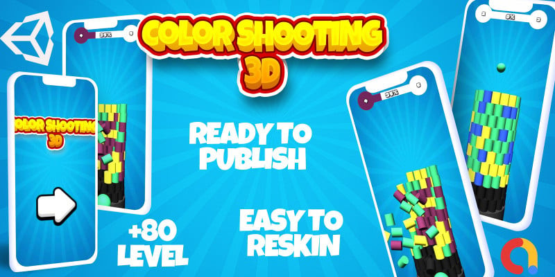 3D Color Shooting Casual Mobile Game