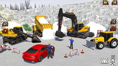 雪地挖掘机工程建设