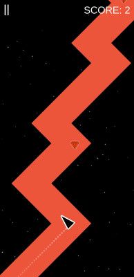 Zigzag game compatible with Android and iOS systems