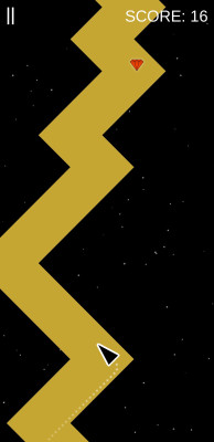 Zigzag game compatible with Android and iOS systems