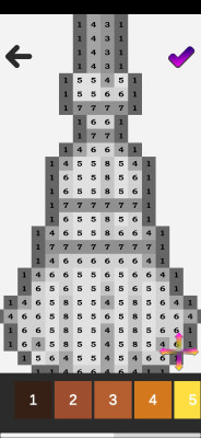 像素艺术数字填色模板