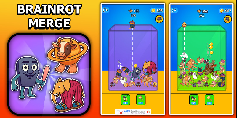 Brain Rot Merge and Elimination Puzzle Game