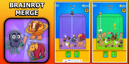 Brain Rot Merge and Elimination Puzzle Game