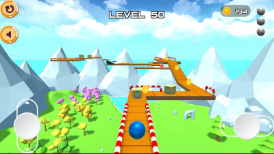 3D Sky Ball Rolling Game