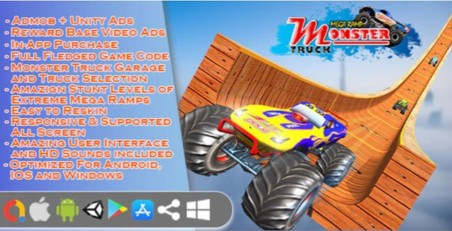 3D Monster Truck Stunt Game