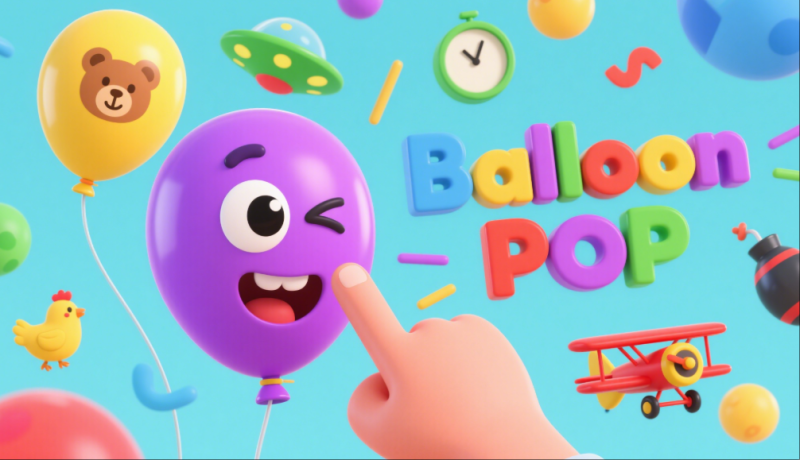 Source code for children's balloon popping game Source code for children's balloon popping game