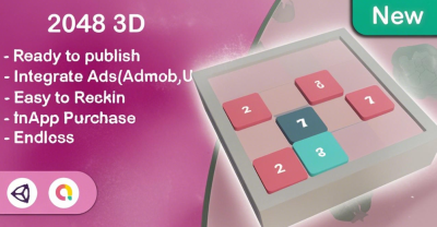 《2048 三维版》（Unity 模板 + Admob + 多平台）