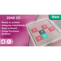 《2048 三维版》（Unity 模板 + Admob + 多平台）