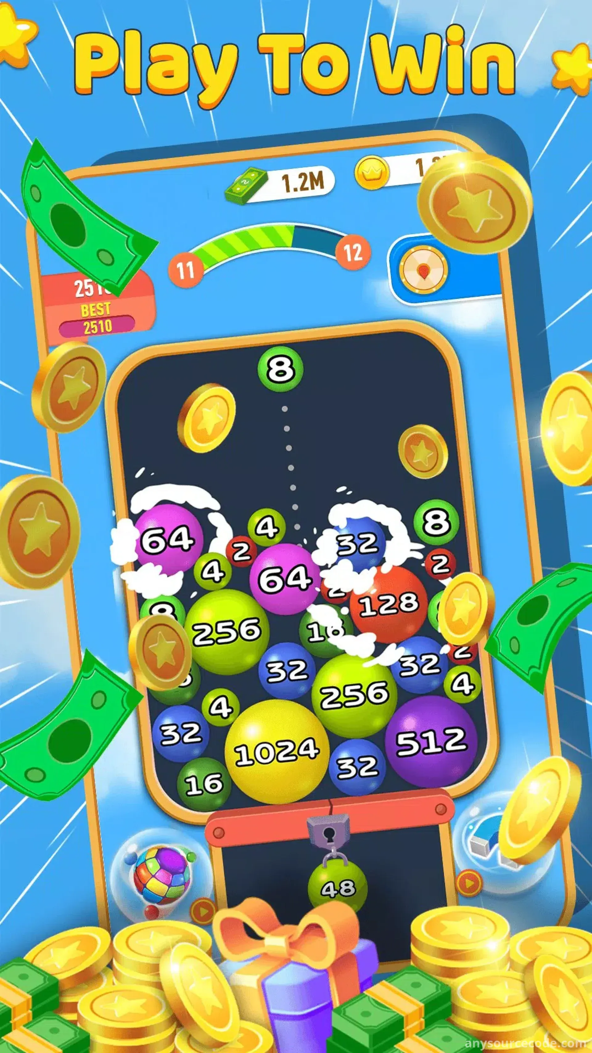 2048 合并球 | 现金应用