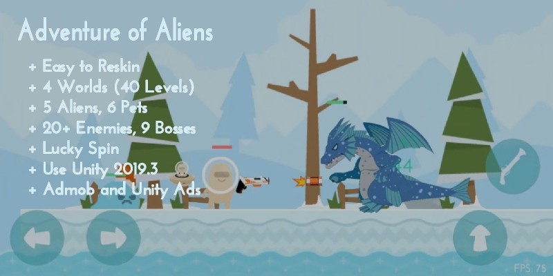 外星人冒险游戏模板