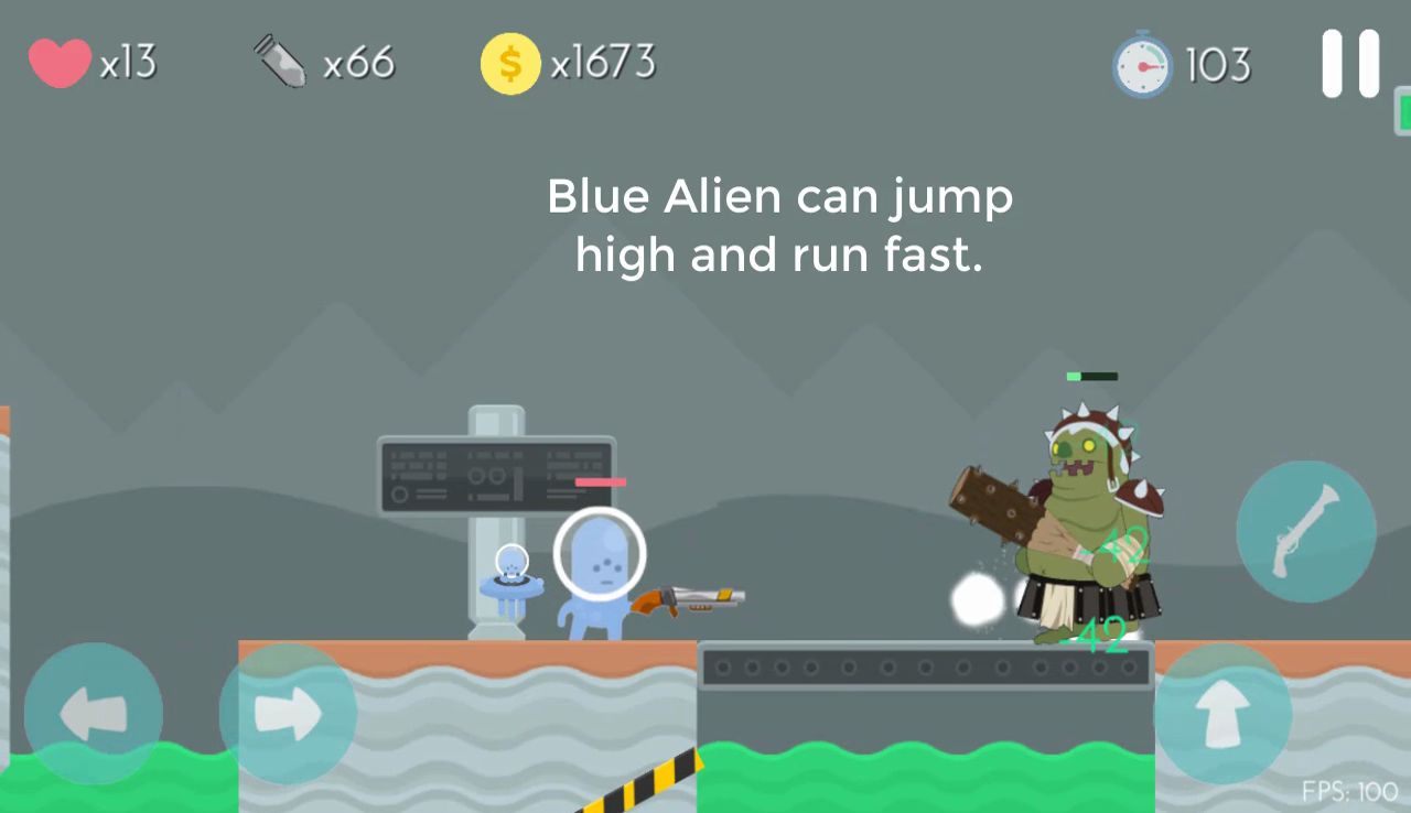 外星人冒险游戏模板