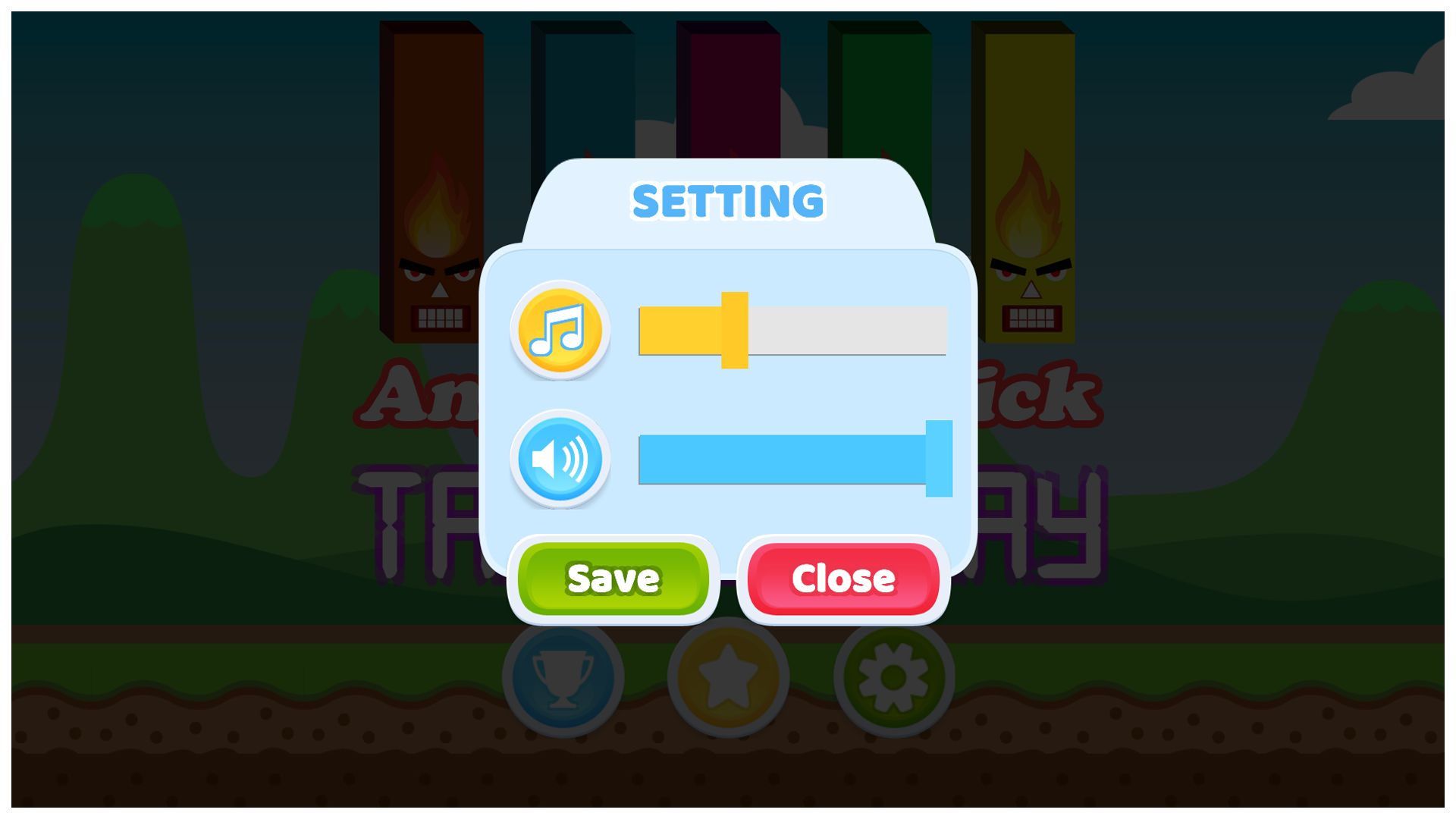 愤怒方块棒趣味游戏模板