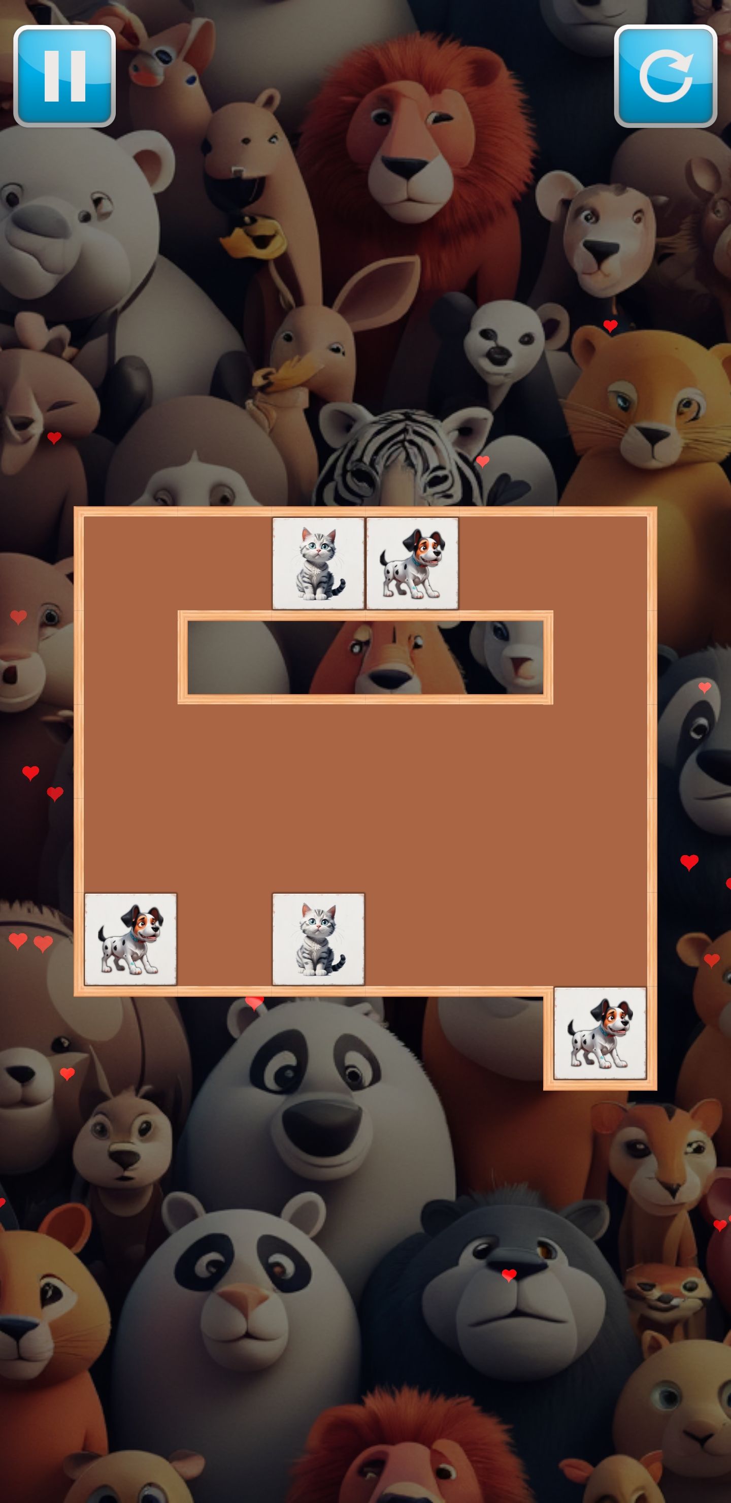 动物配对方块益智游戏