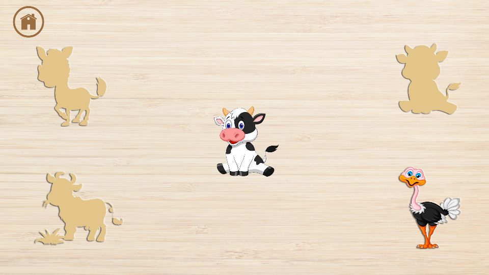 儿童动物拼图游戏