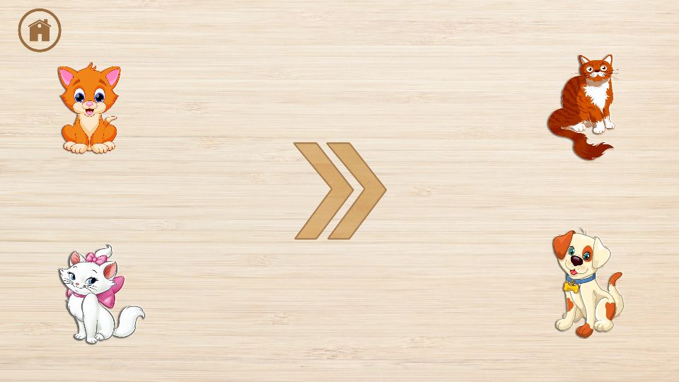 儿童动物拼图游戏