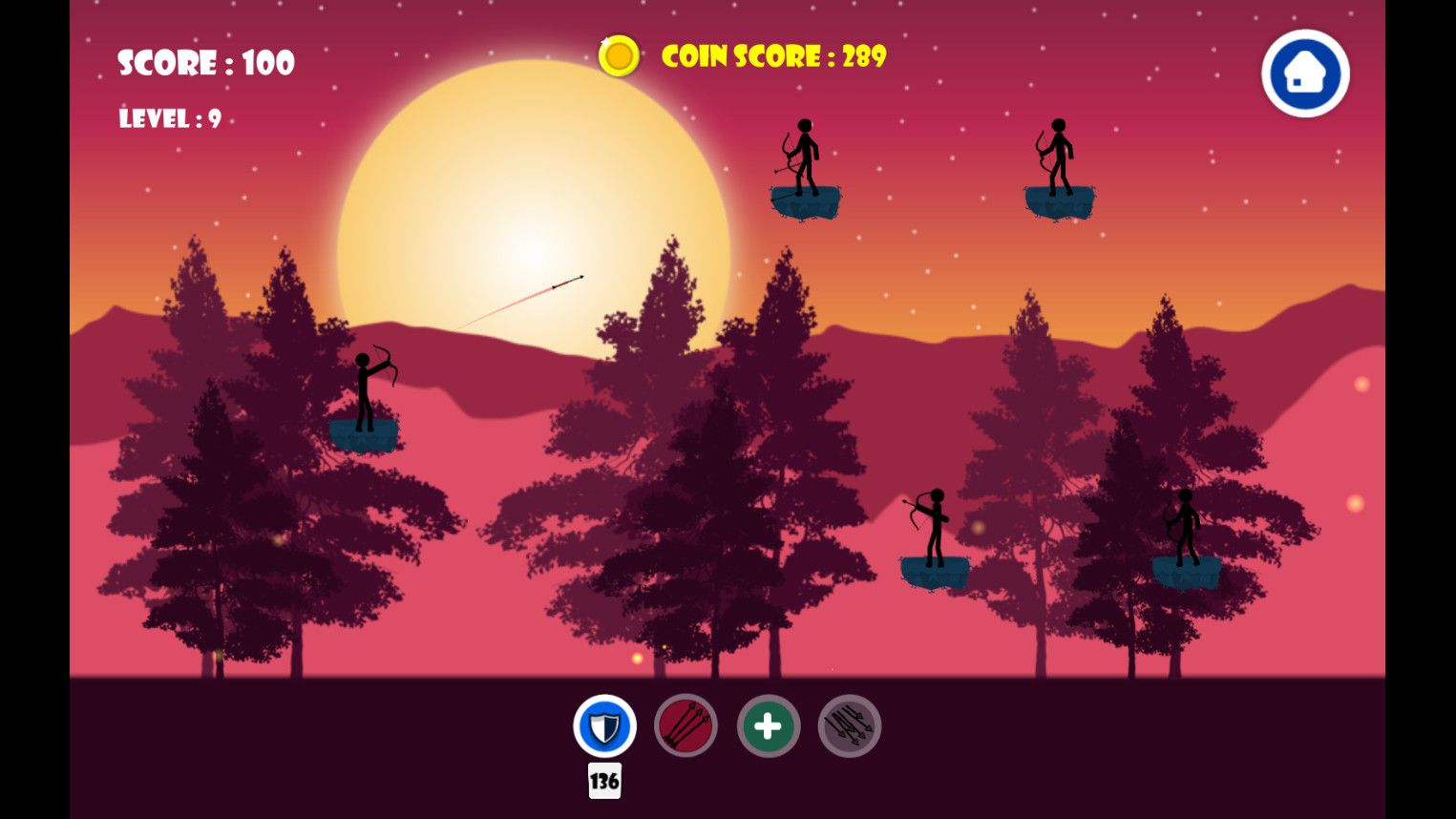 带Admob广告的2D弓箭手英雄射击游戏