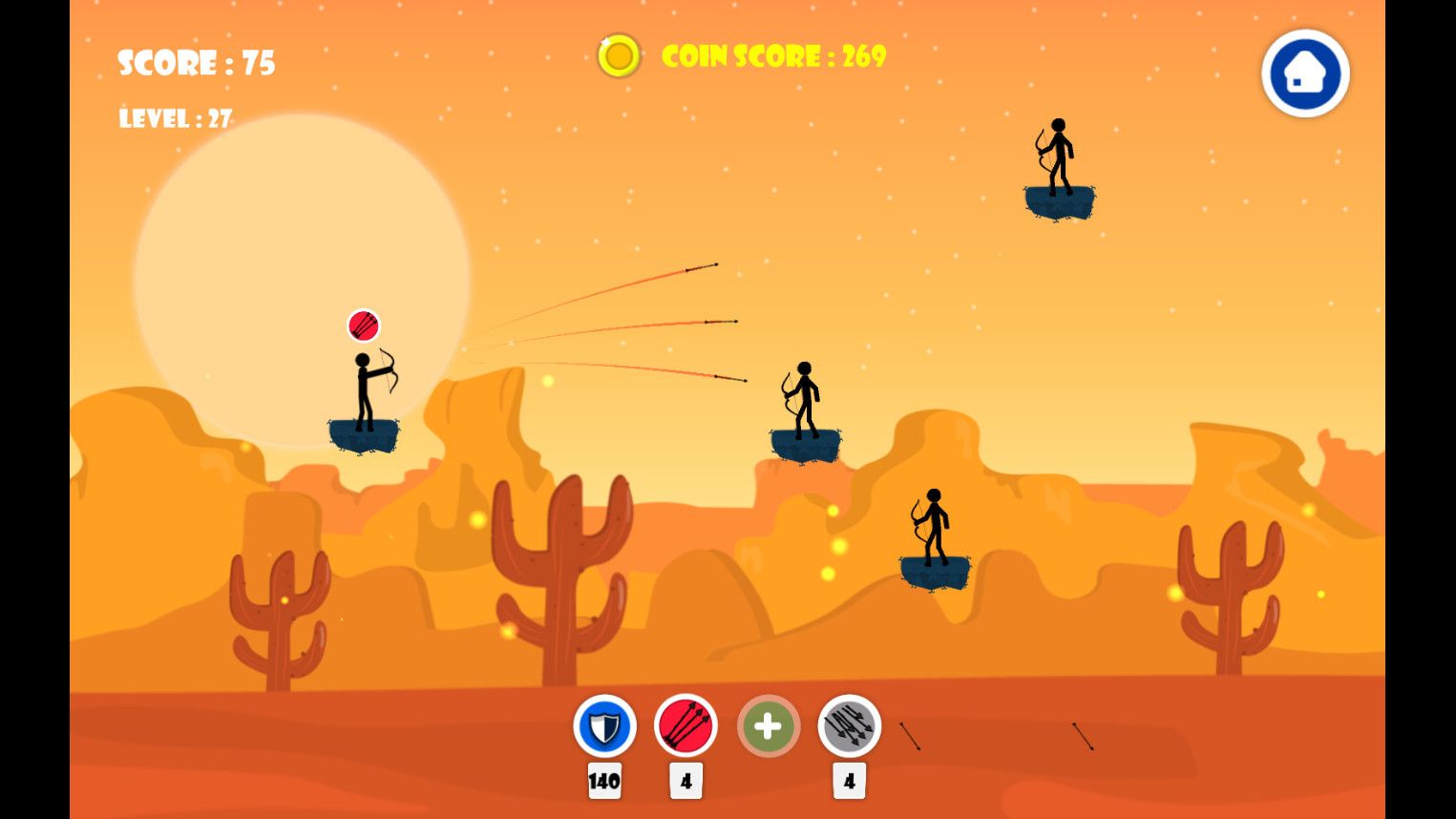 带Admob广告的2D弓箭手英雄射击游戏