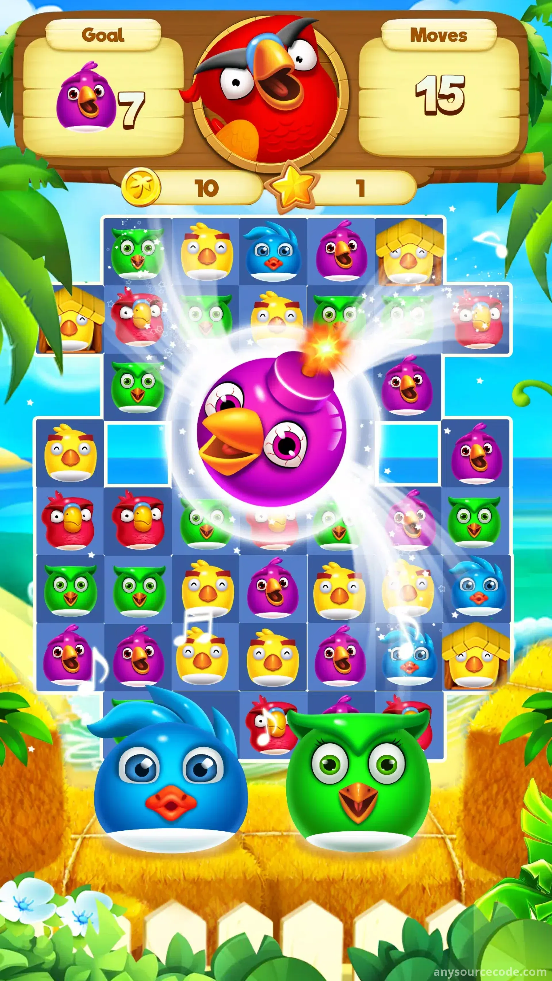 小鸟花园三消游戏