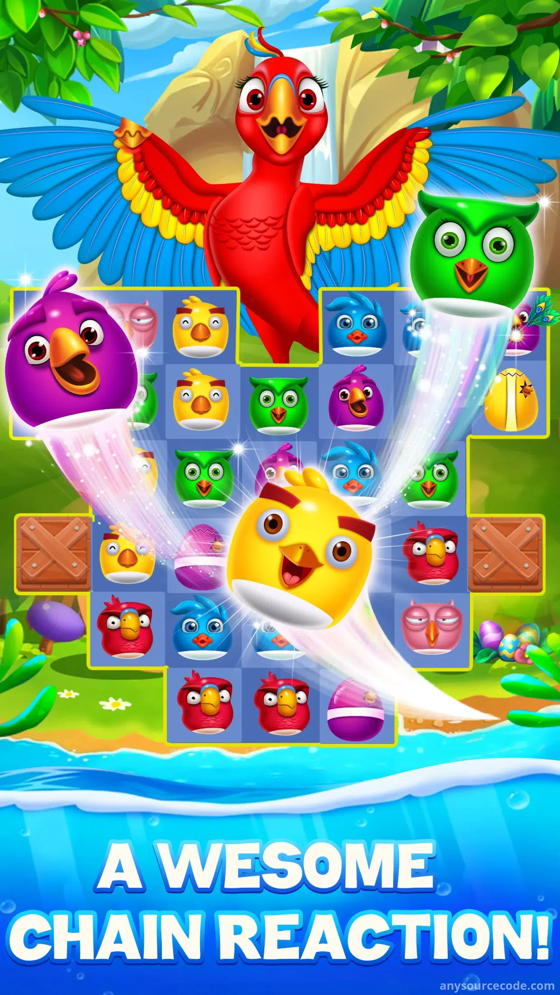 小鸟花园三消游戏