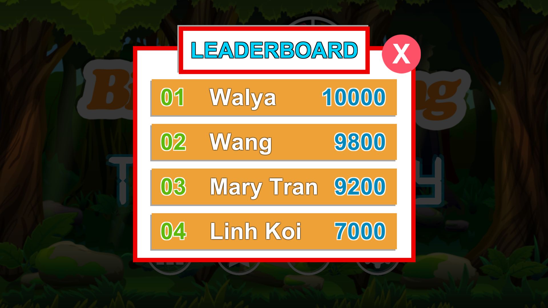 鸟类射击游戏模板