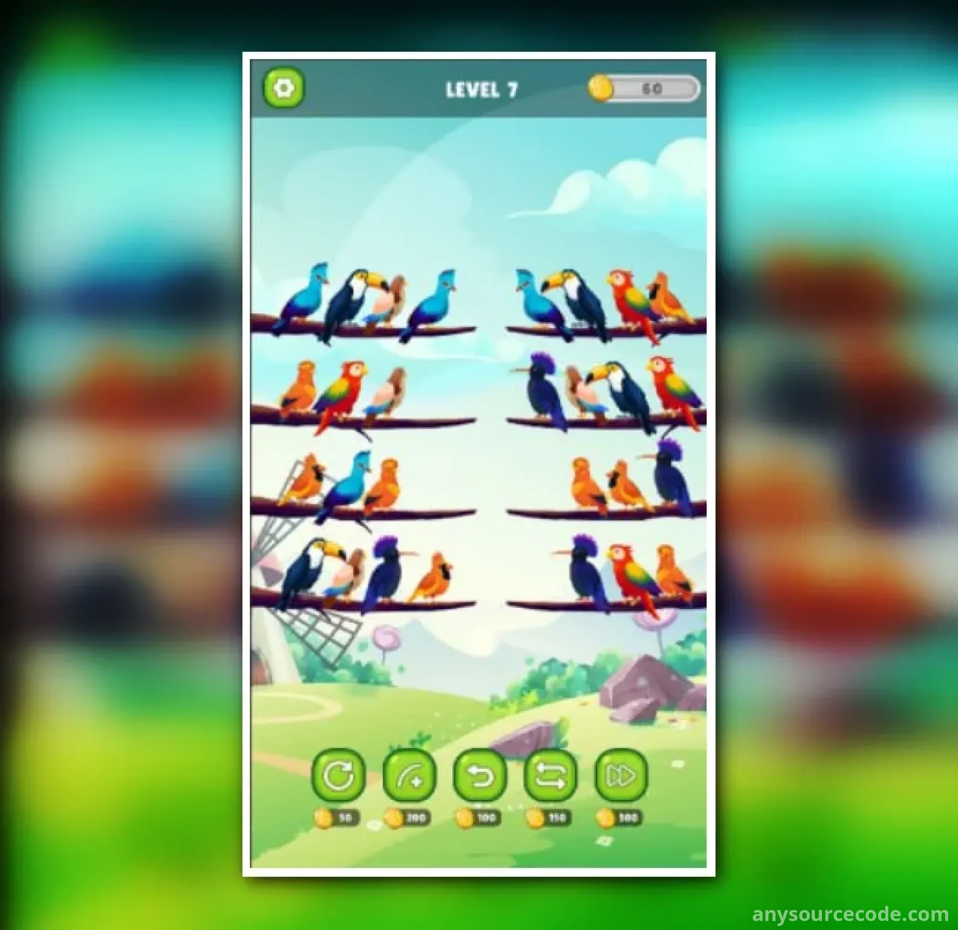 鸟类排序游戏