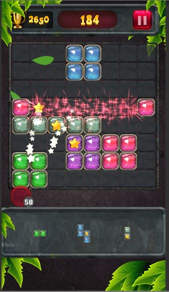 方块拼图益智游戏（含Admob广告）