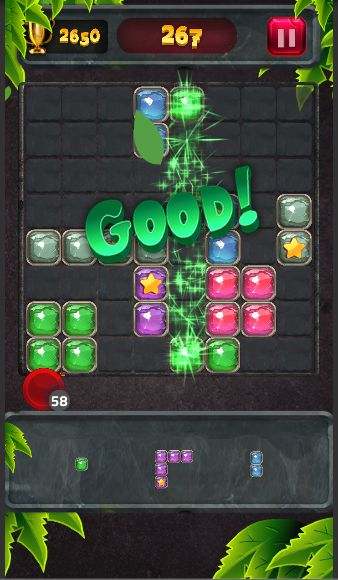 方块拼图益智游戏（含Admob广告）