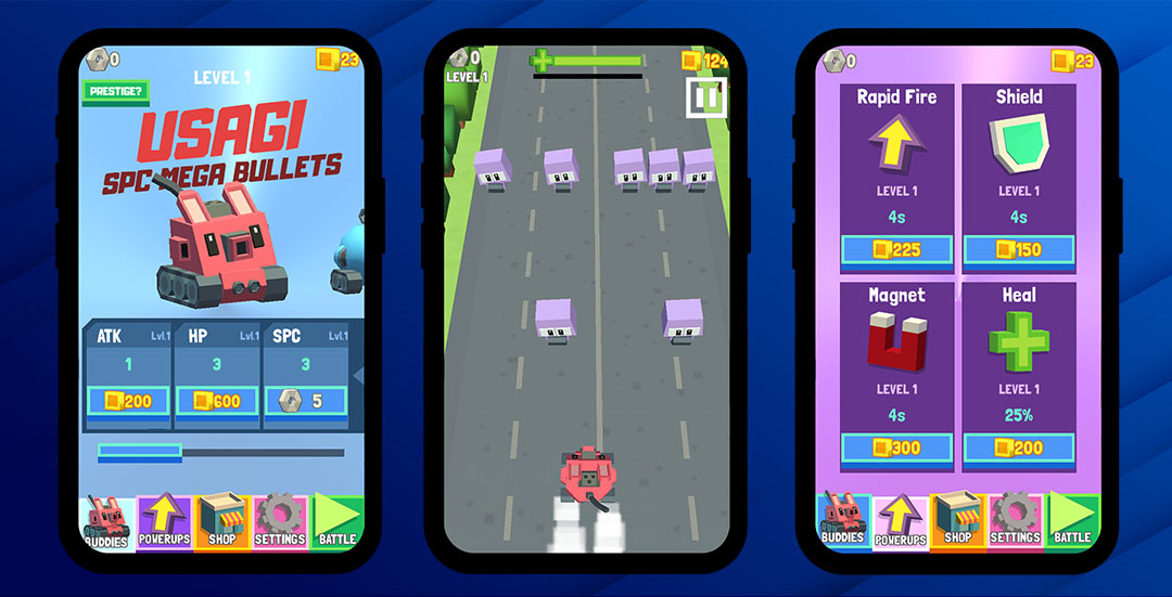 带广告平台的方块射击游戏