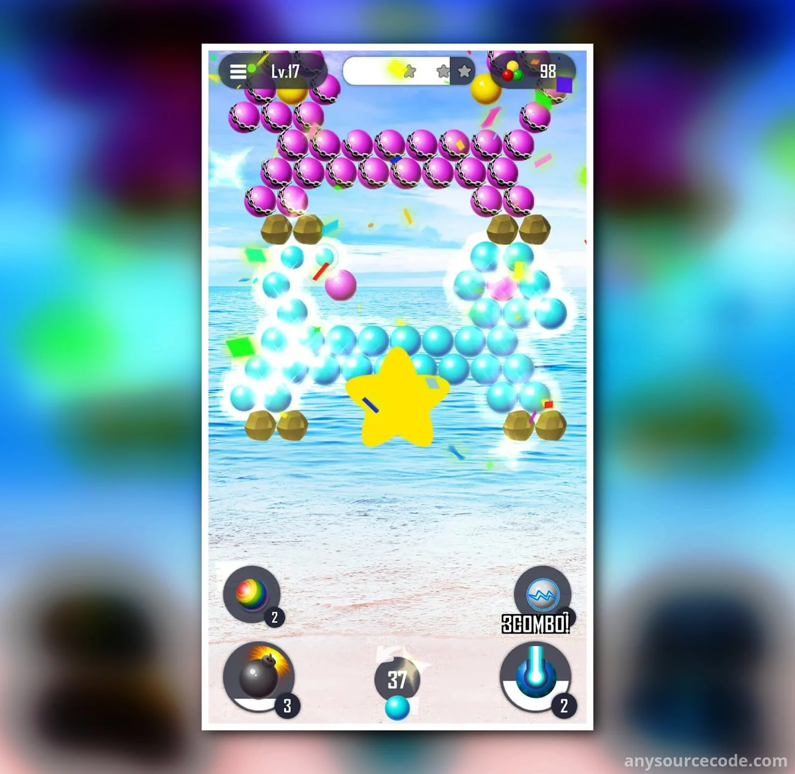 泡泡消除 - 像素艺术爆破