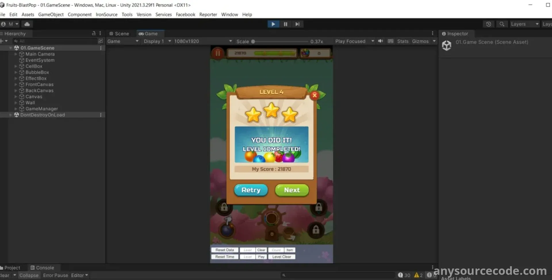 水果泡泡射击 - 爆破消除