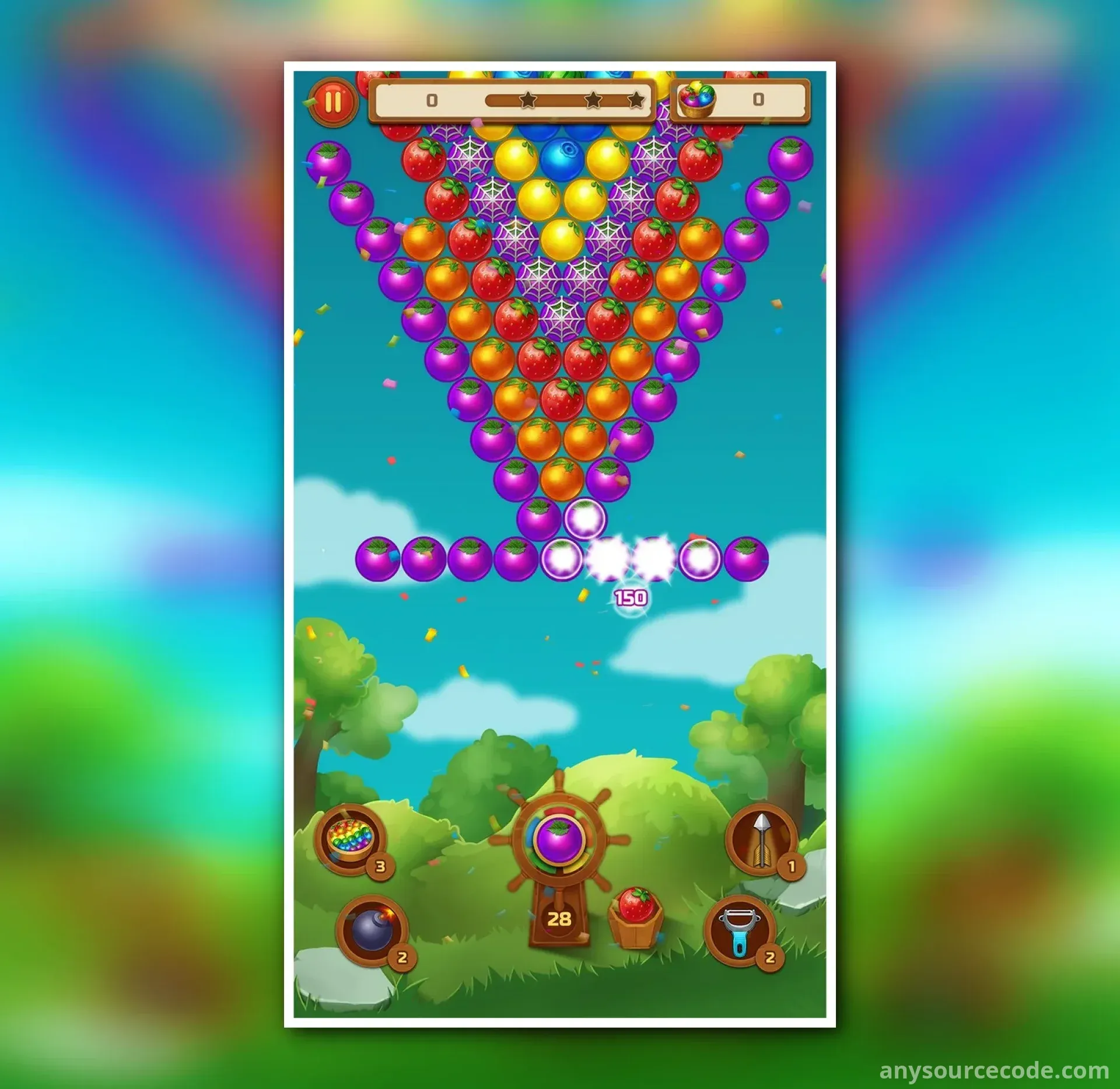 水果泡泡射击 - 爆破消除