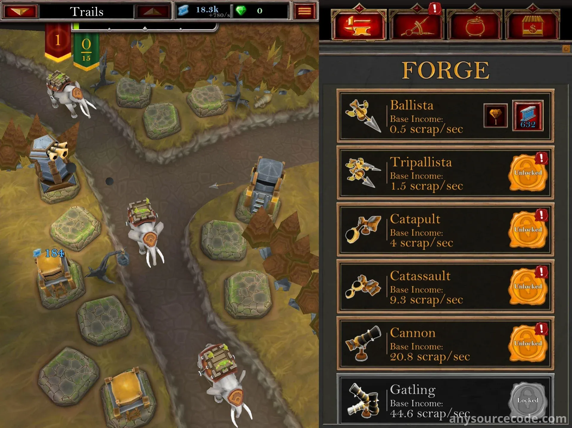 城堡融合：合并与闲置点击游戏