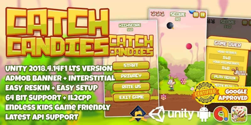 含Admob广告的糖果大抓捕