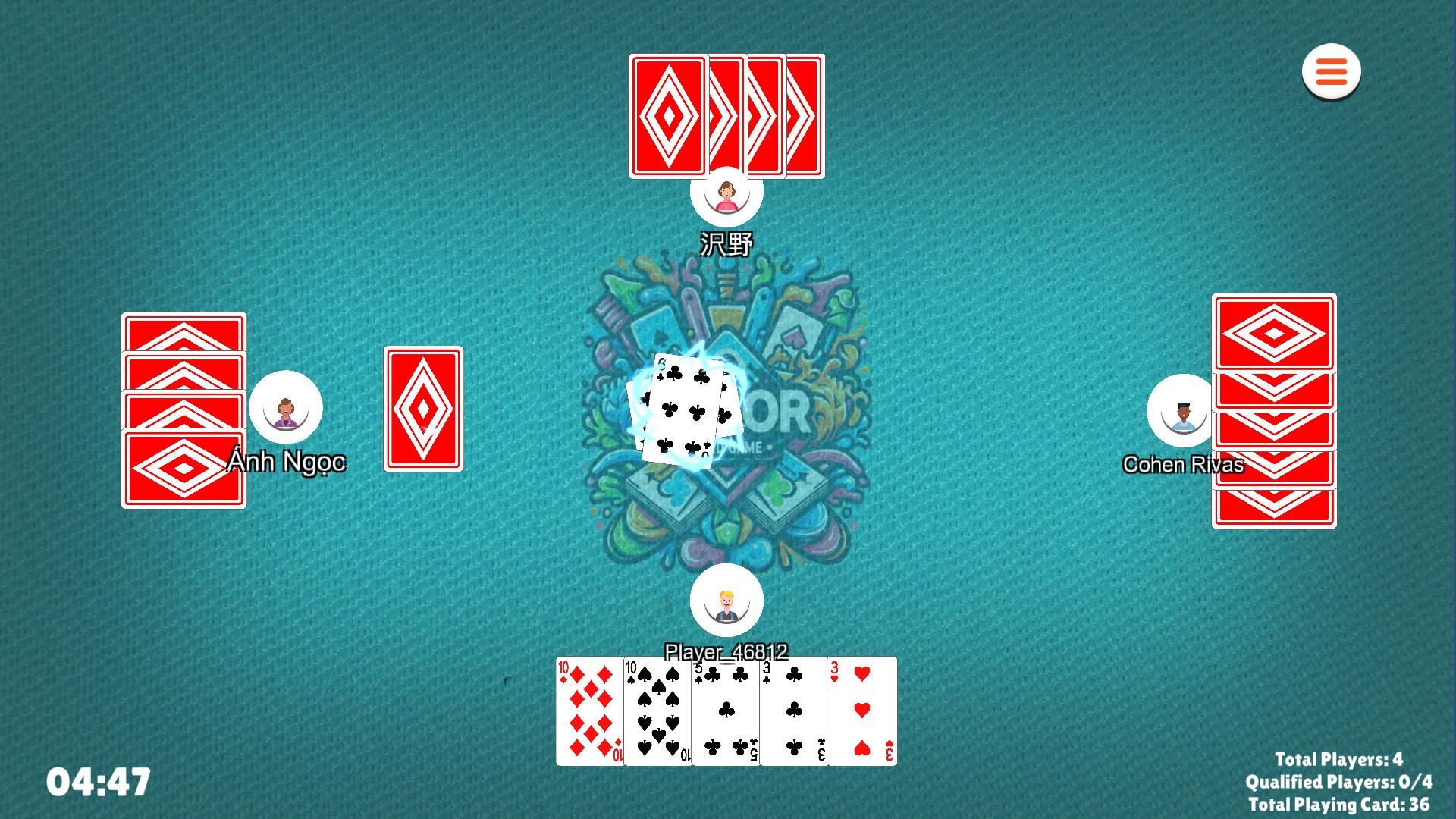 彩色对战多人纸牌游戏