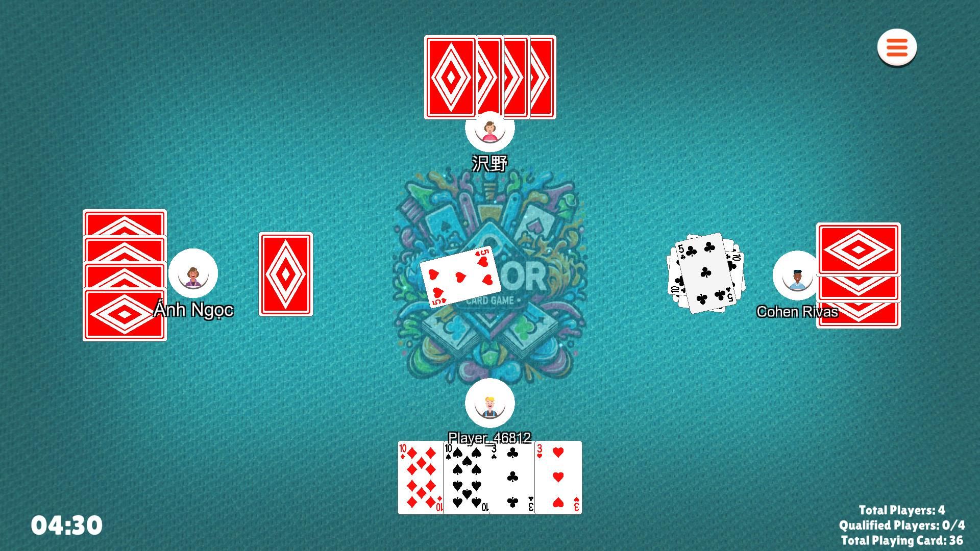 彩色对战多人纸牌游戏