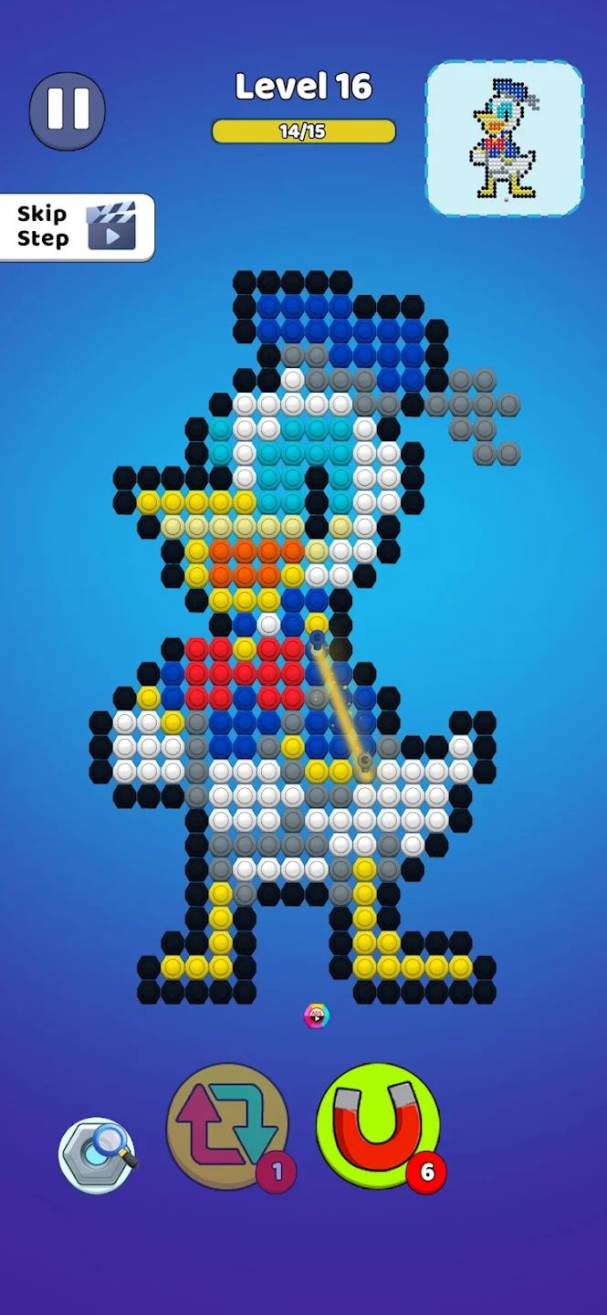 彩色螺母螺栓拼图