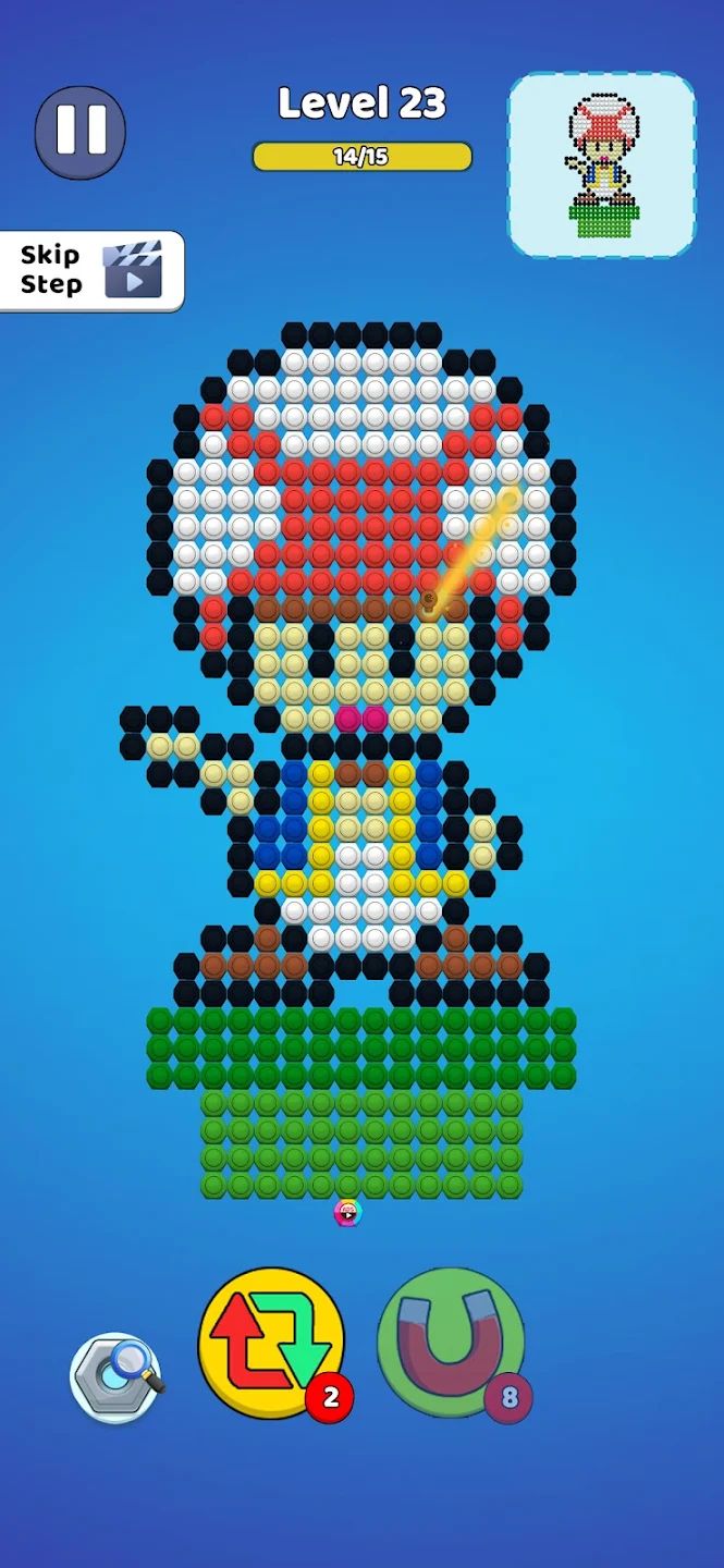 彩色螺母螺栓拼图