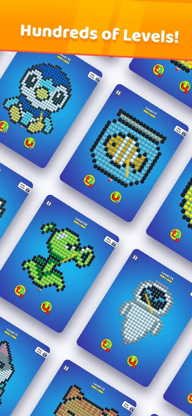 彩色螺母螺栓拼图