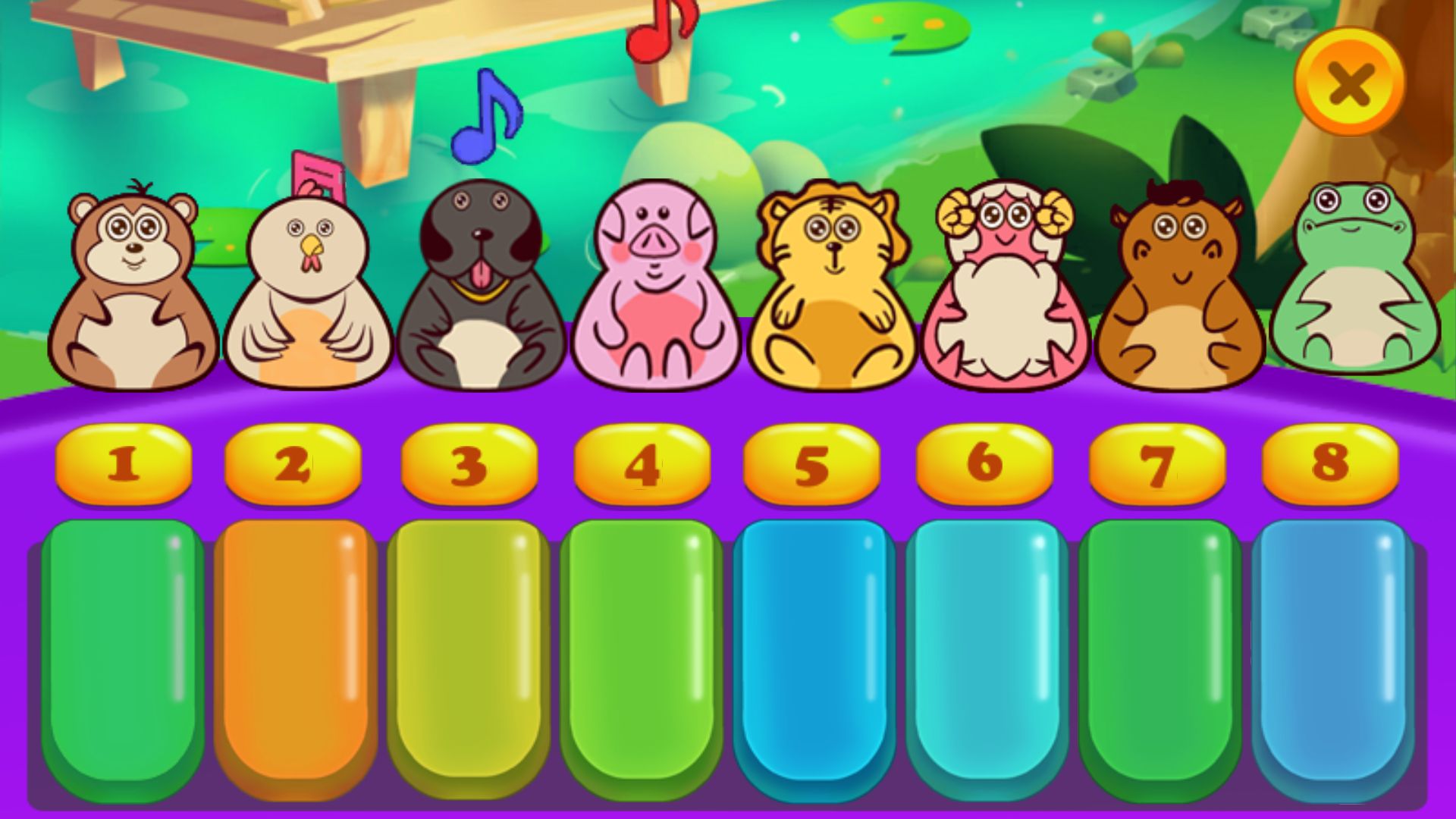 儿童彩色钢琴完整版游戏