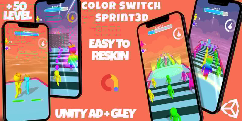 3D彩色切换冲刺