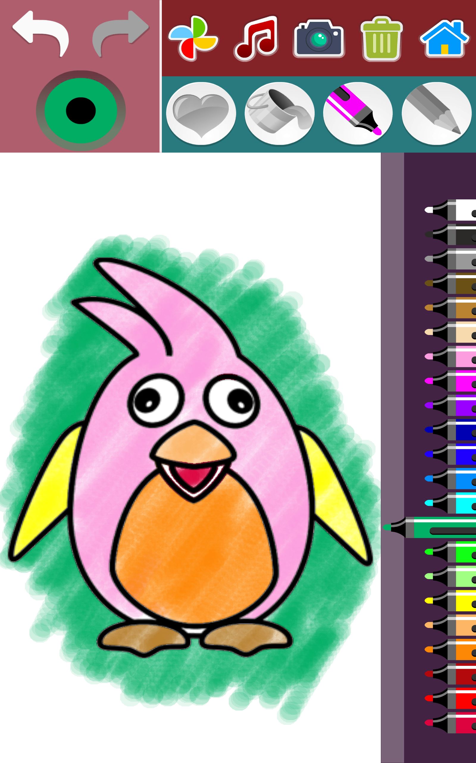 儿童肖像填色绘画游戏