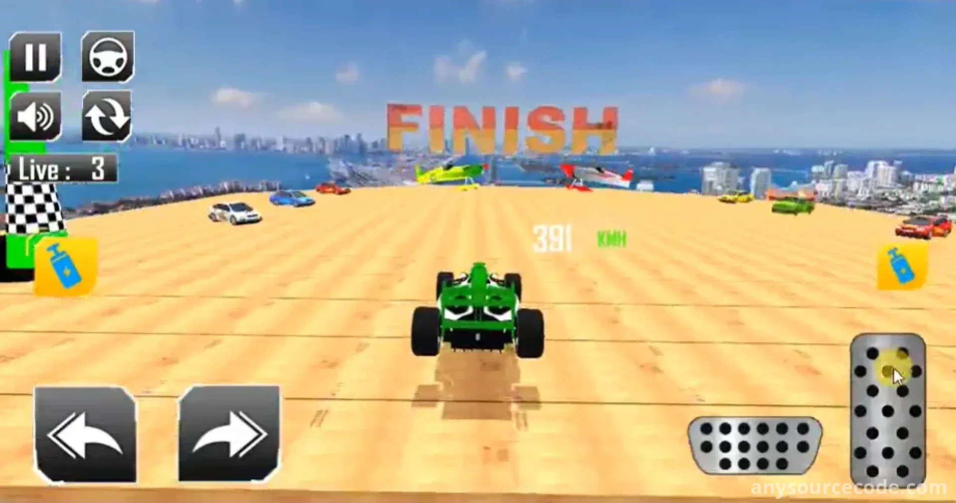 疯狂汽车特技：坡道赛车 | 方程式版