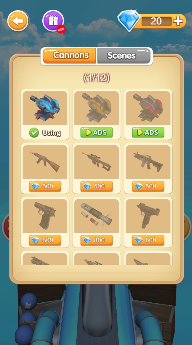 方块撞击加农炮游戏模板