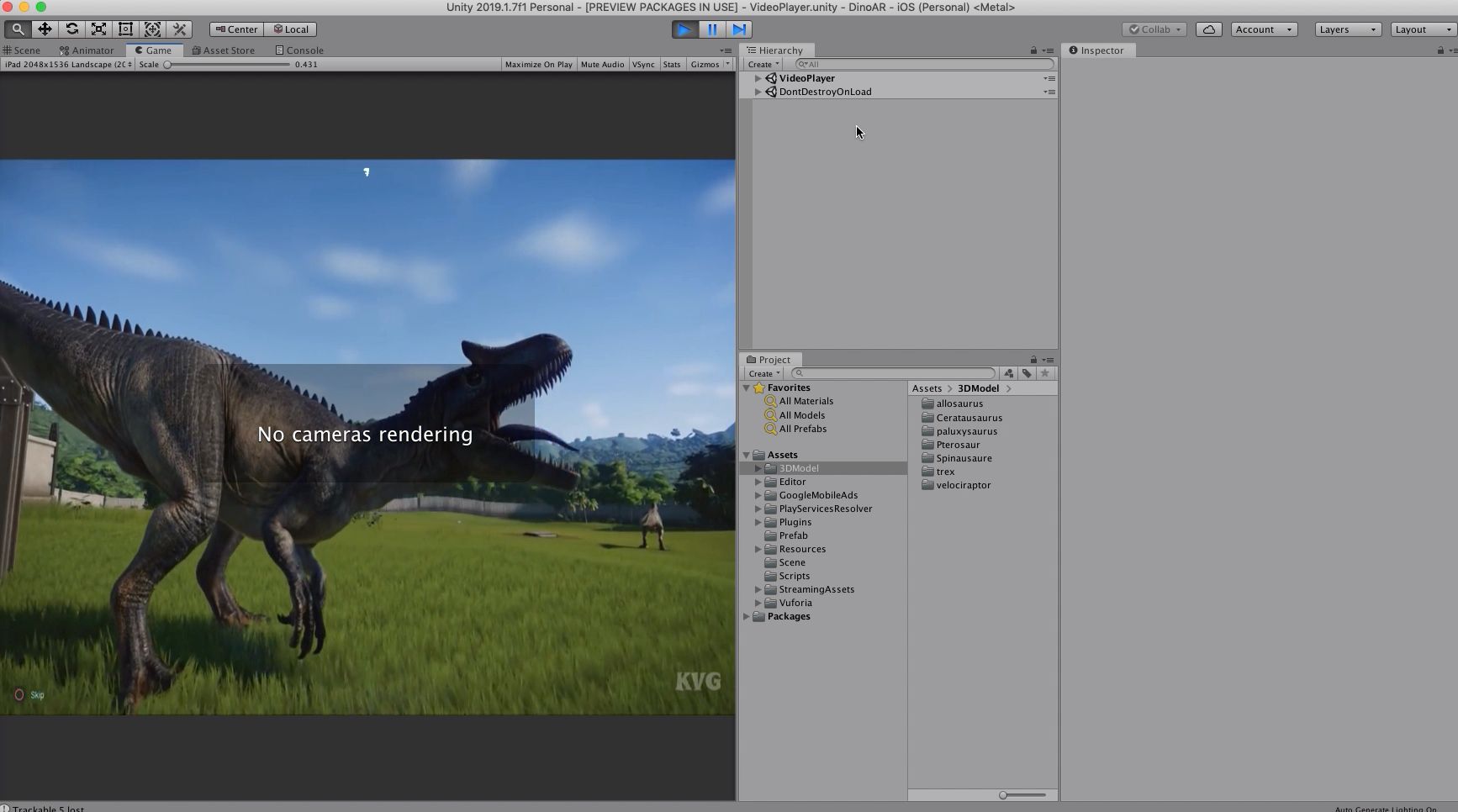 恐龙增强现实应用套件