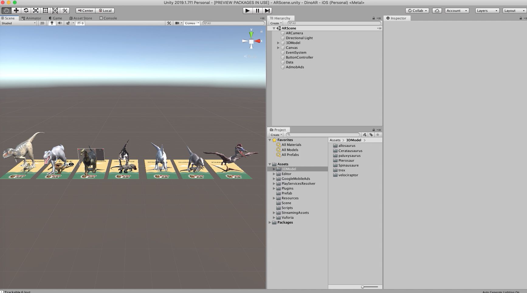 恐龙增强现实应用套件