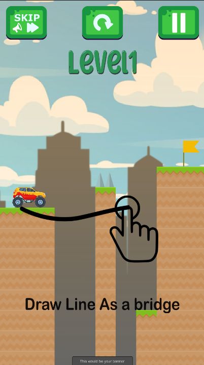 带Admob的画桥解谜游戏