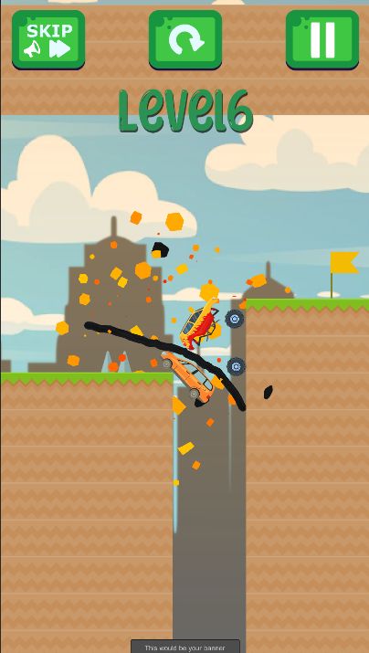 带Admob的画桥解谜游戏