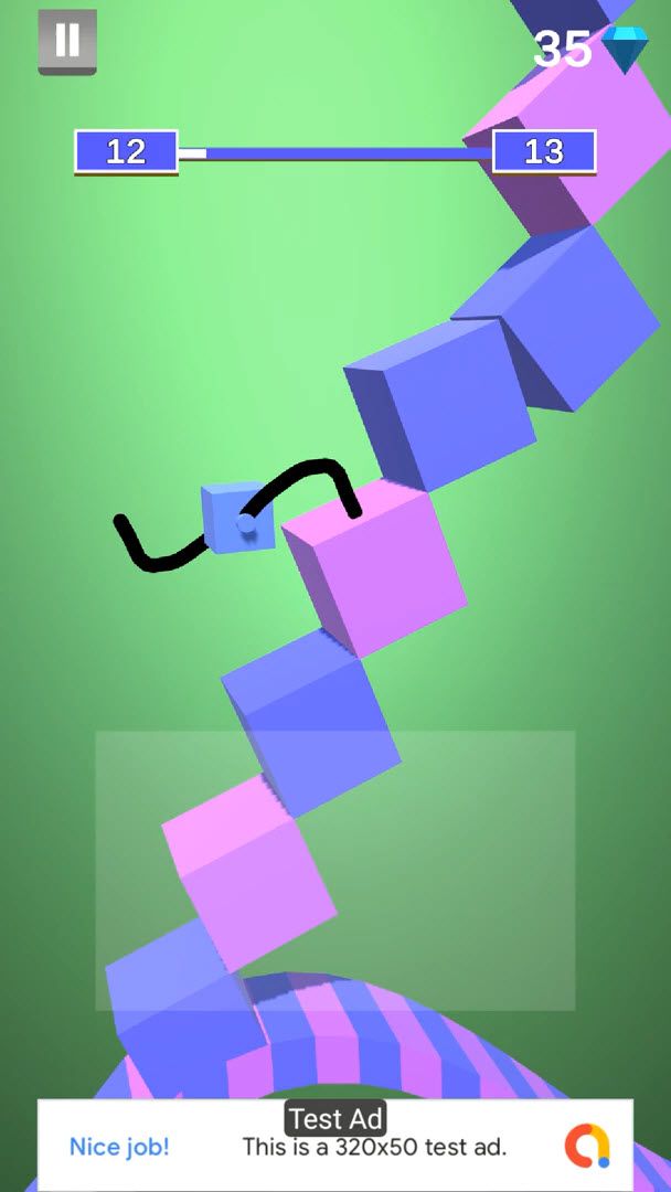 绘制方块通关游戏