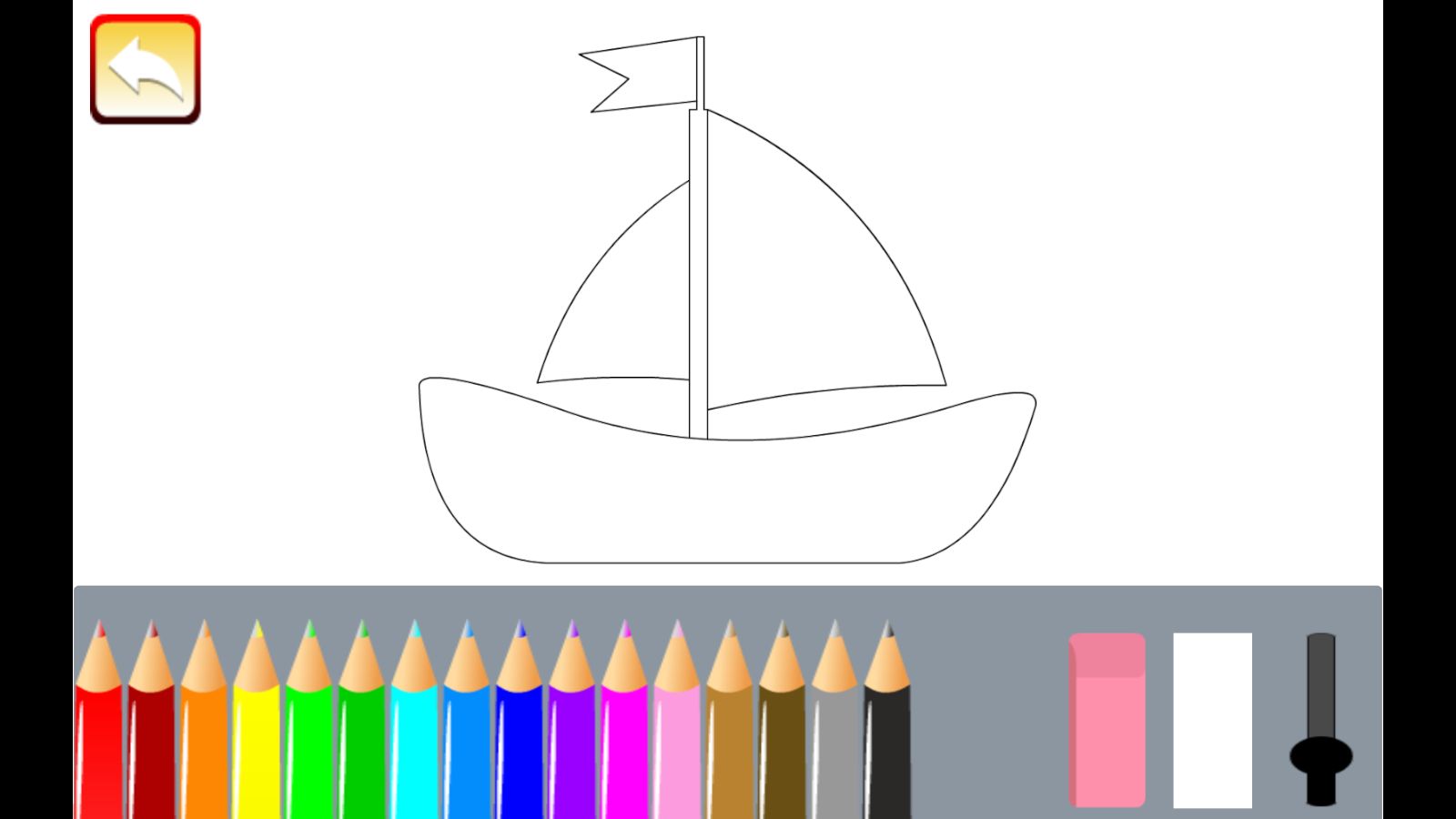 艾迪卡儿童自制涂色轮船游戏