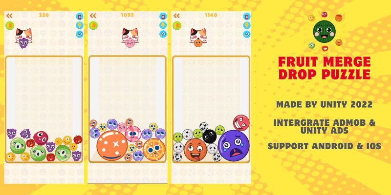 水果合并消除谜题